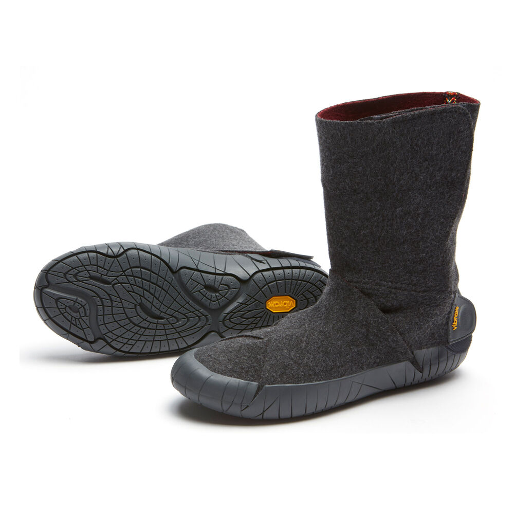 Vibram Furoshiki Russian Felt Mid Womens Boots Grey Australia (CPT574861)